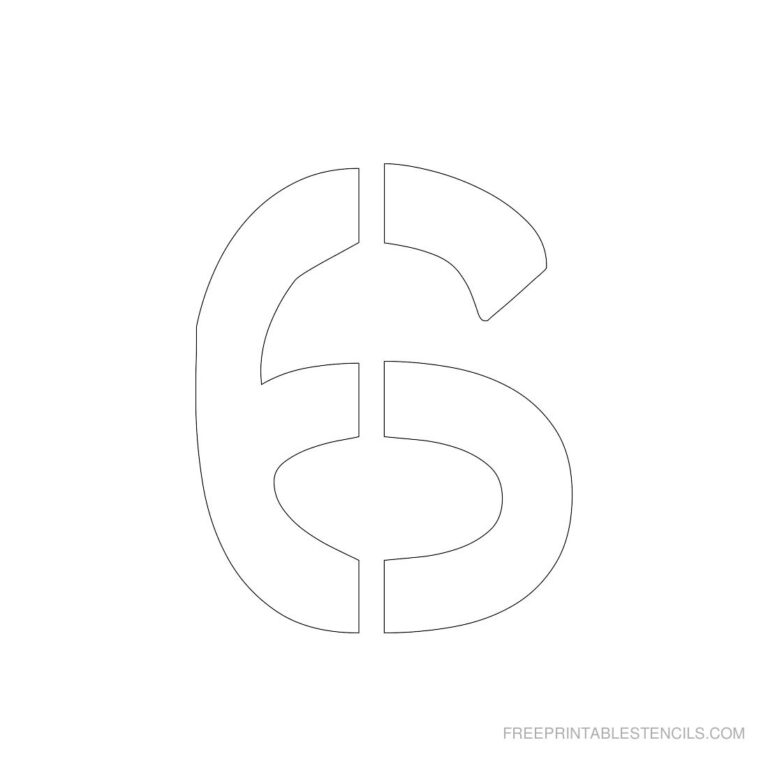 Free Printable 3 Inch Number Stencils 1 10