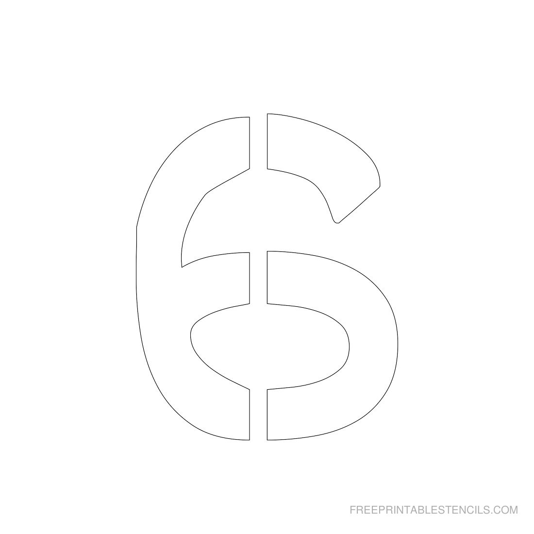 Free Printable 3 Inch Number Stencils 1 10