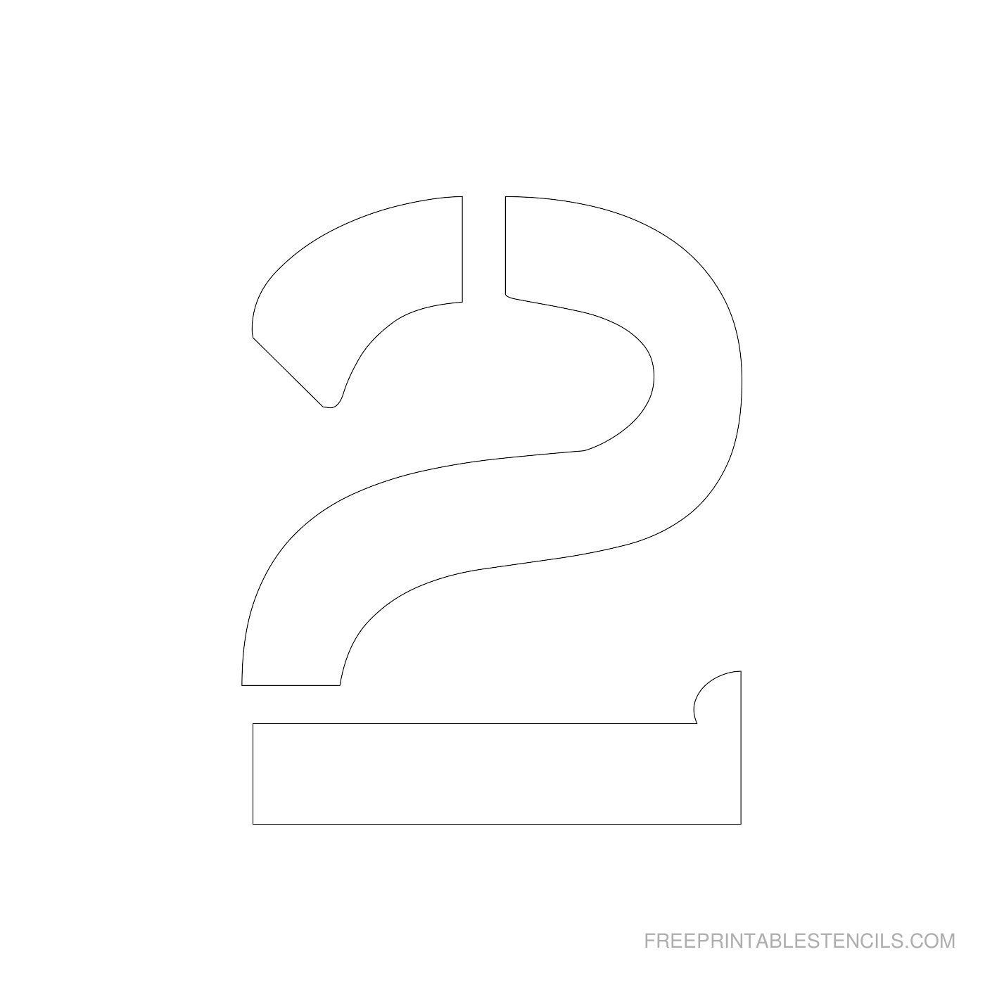 Free Printable 4 Inch Number Stencils 1 10