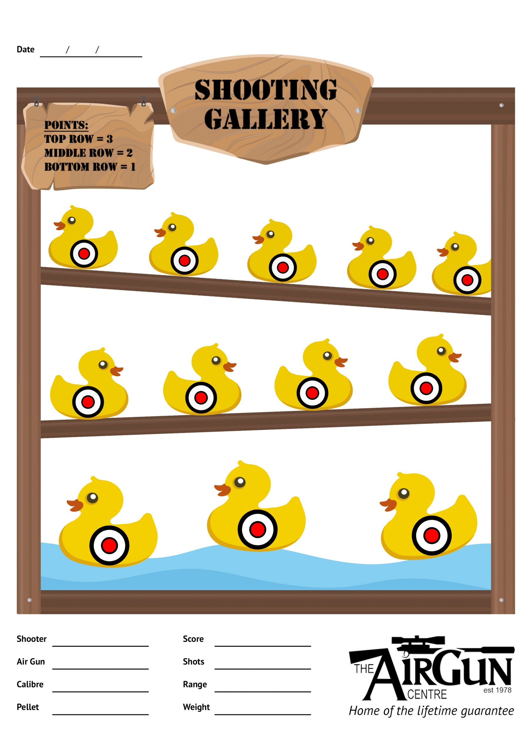 Free Printable Air Rifle Targets A4 17cm U0026 14cm The Airgun Centre Worksheets Library
