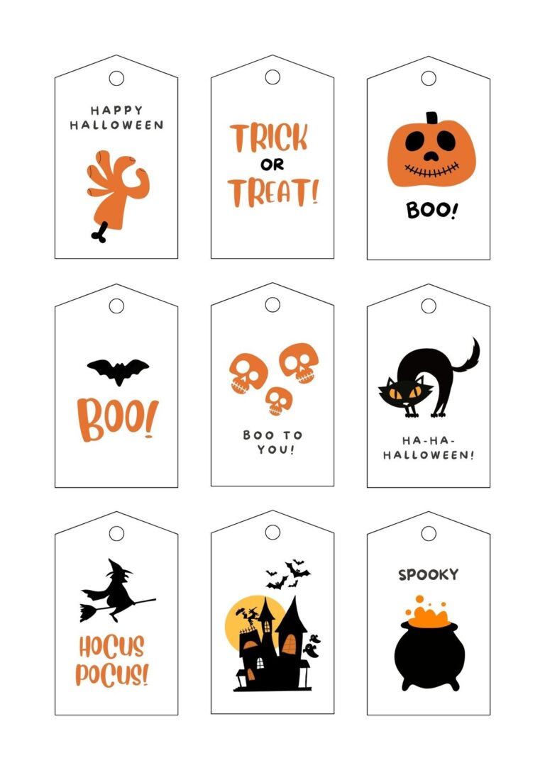 Free Printable And Customizable Halloween Tag Templates Canva