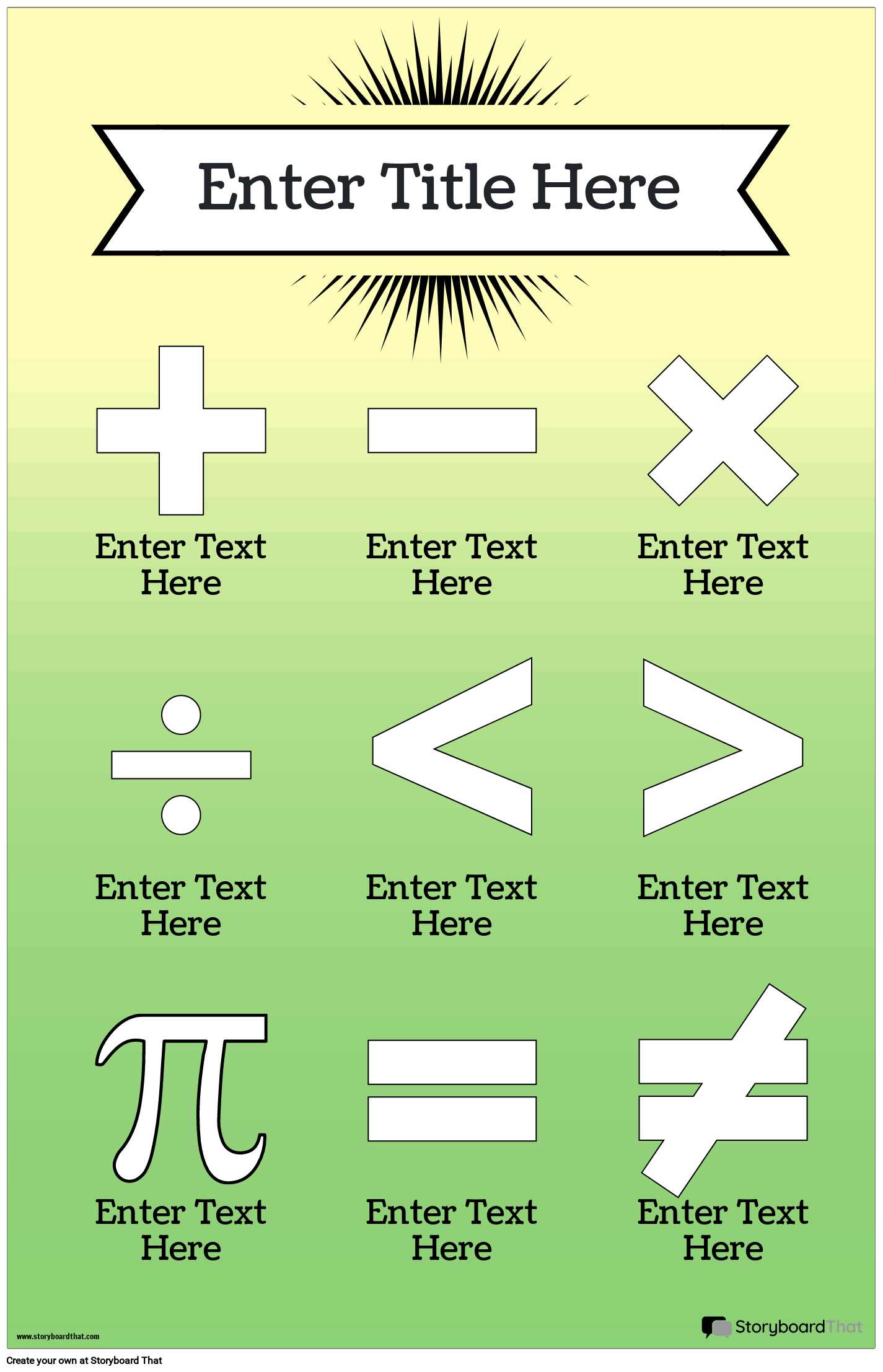 Free Printable And Customizable Math Poster Templates