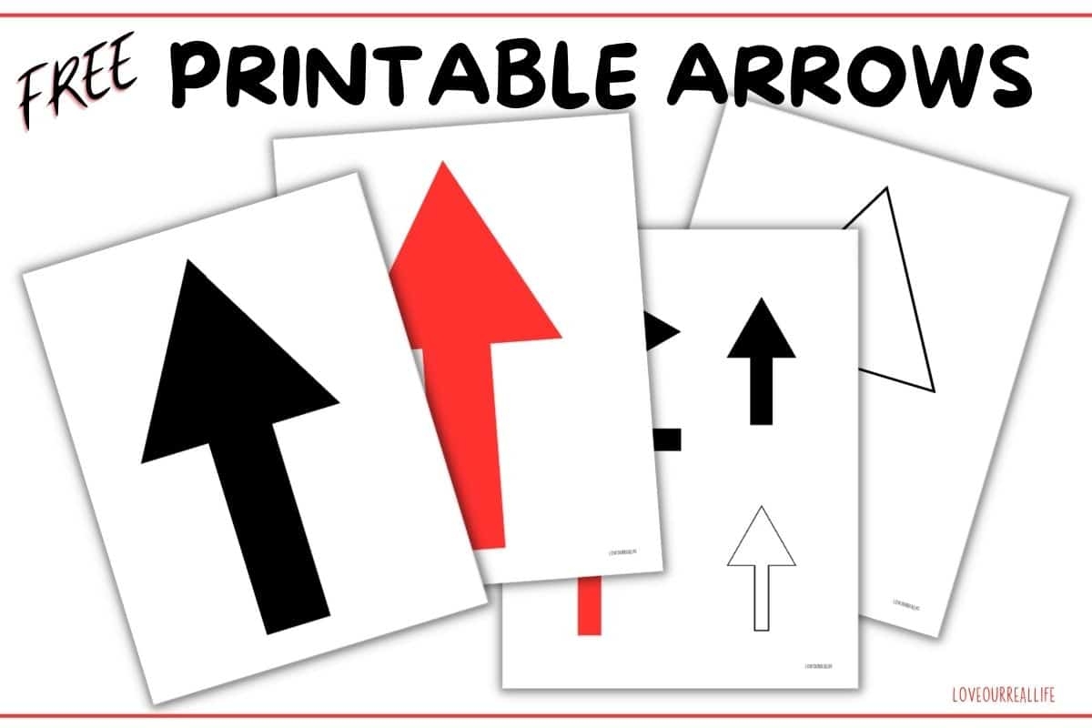 FREE Printable Arrow Signs Directional Templates Love Our Real Life
