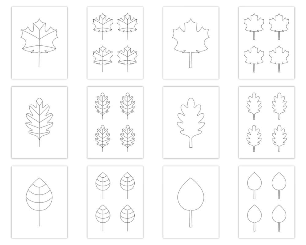 Free Printable Autumn Leaf Templates Small Large The Craft at Home Family