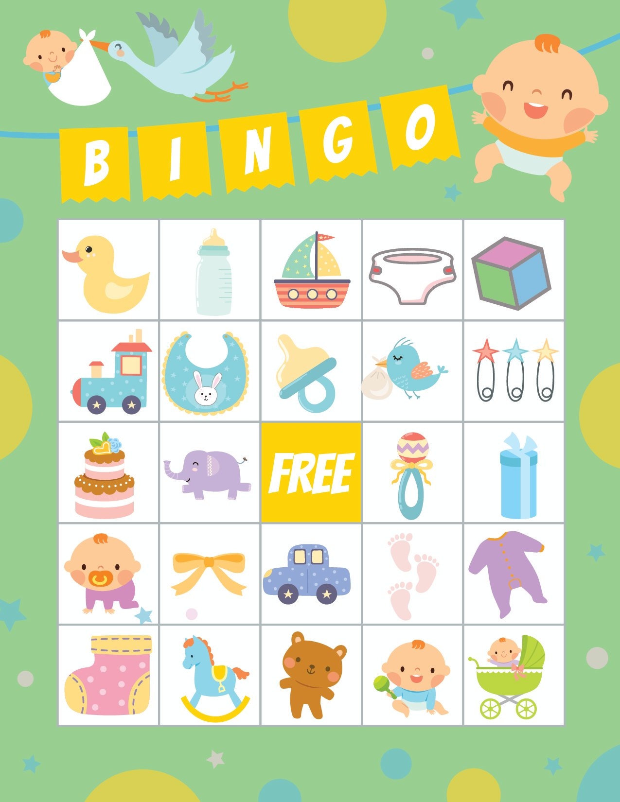 Baby Bingo Printable Pdf Free Download