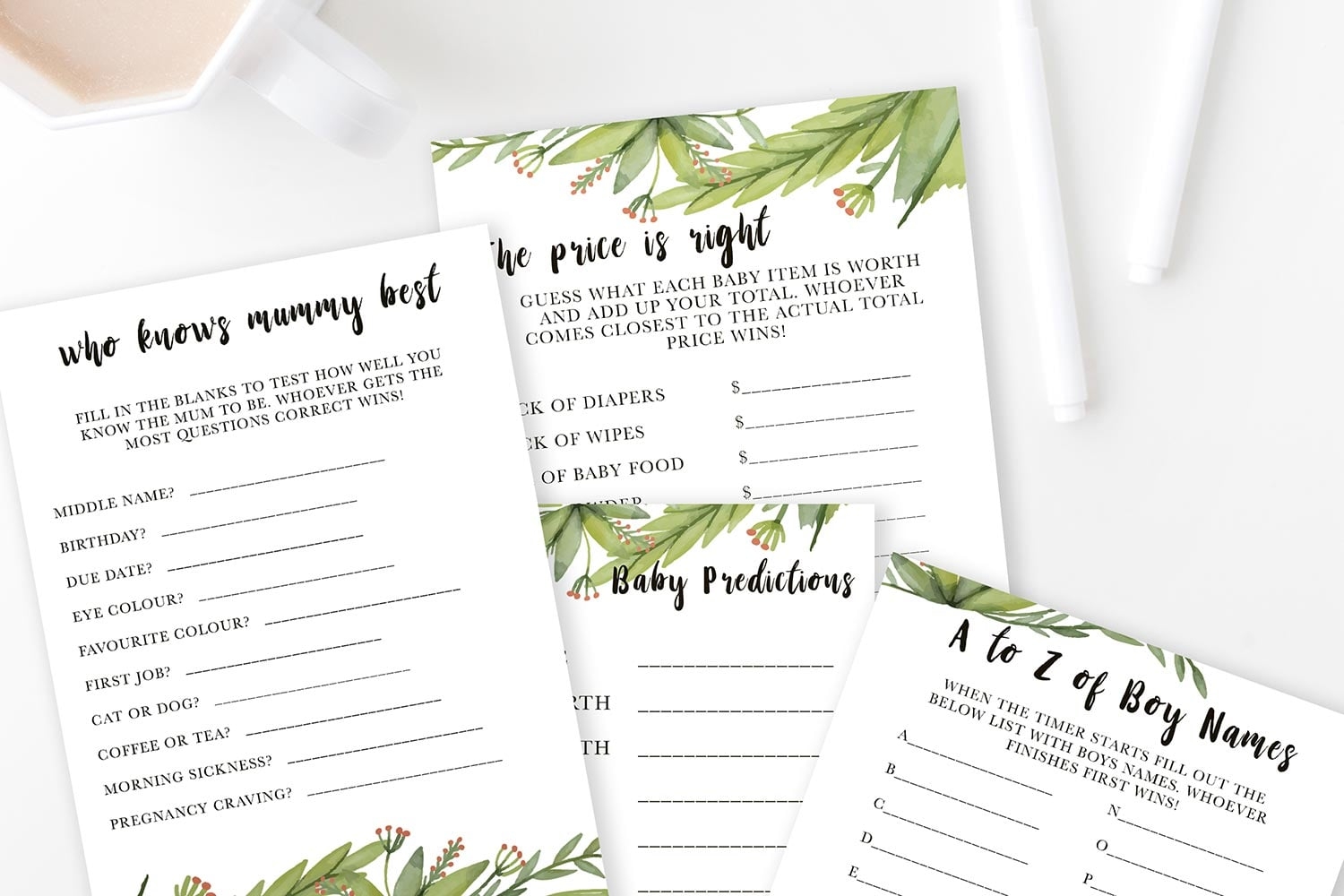 Baby Shower Printables Free