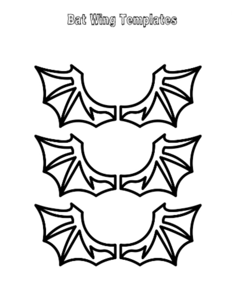 Free Printable Bat Template Stencil For Halloween Crafts Love 