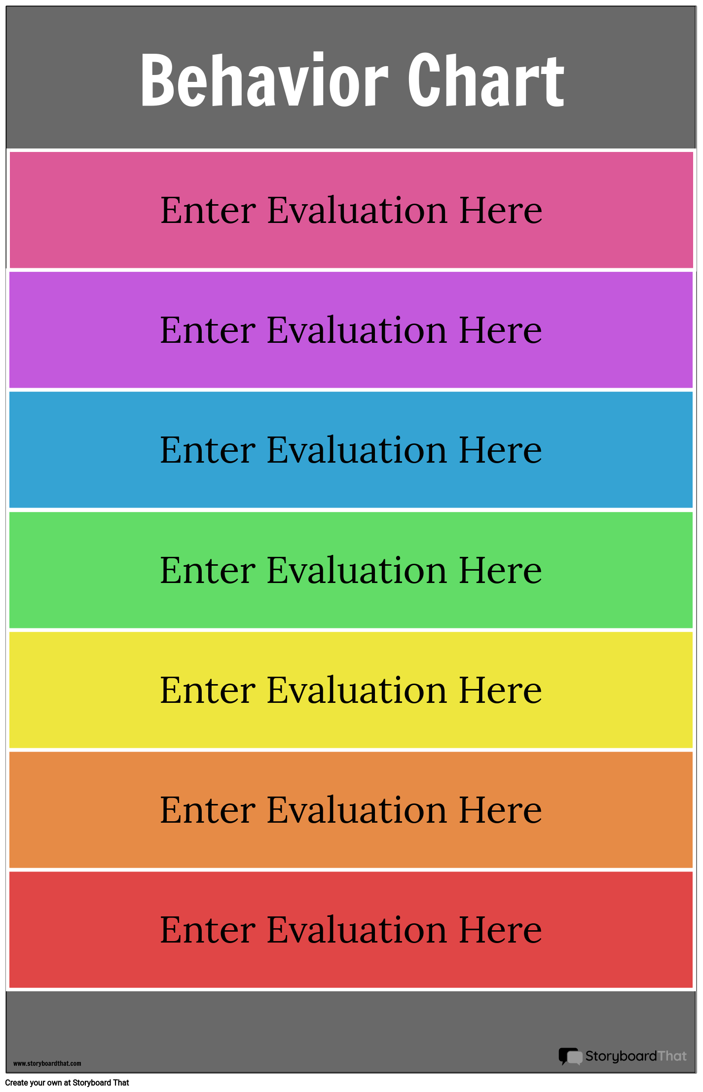Free Printable Behavior Chart Templates StoryboardThat