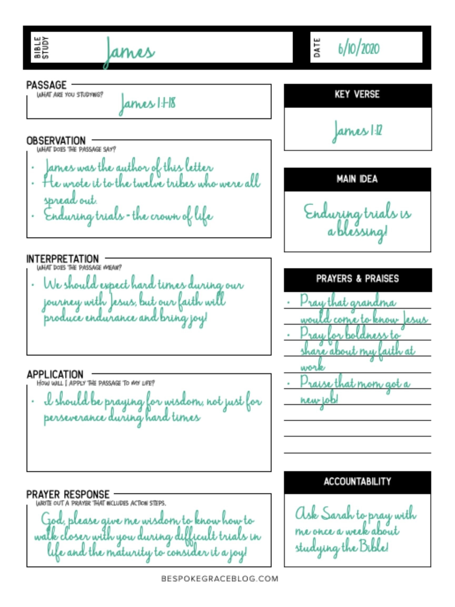 FREE Printable Bible Study Worksheet Bespoke Grace Worksheets 