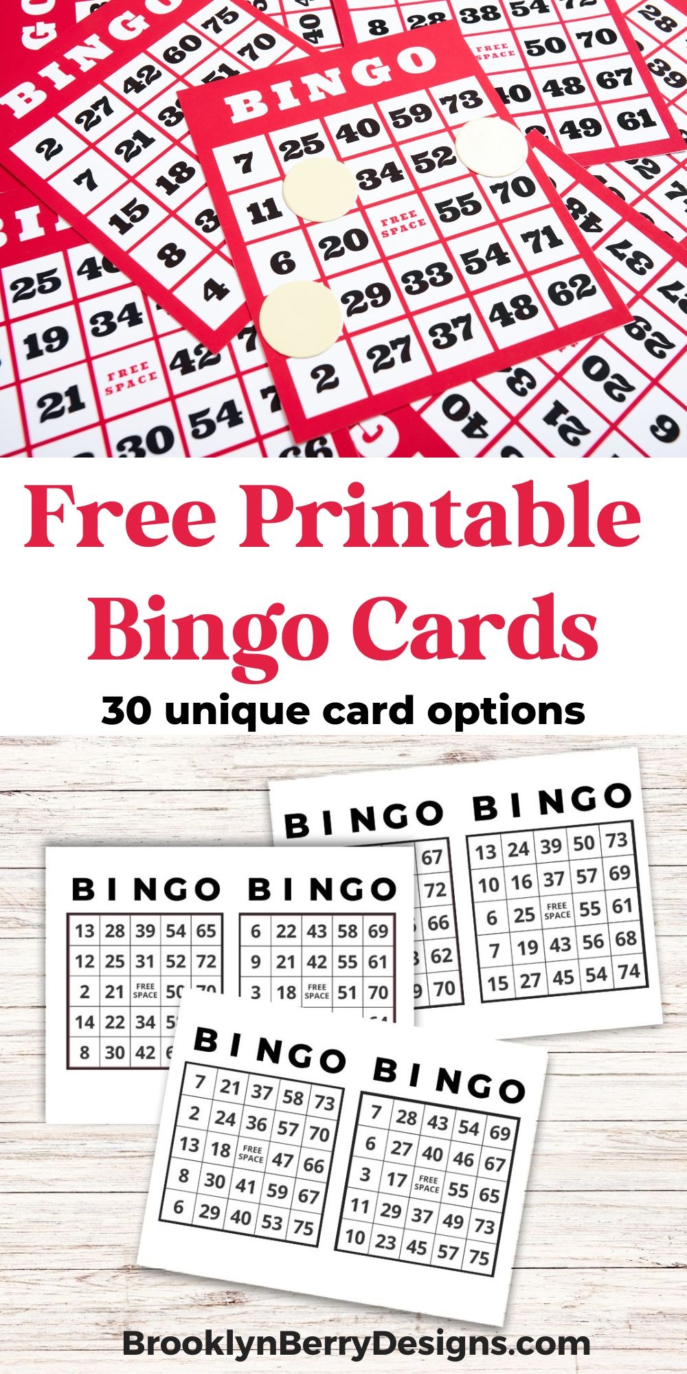 Free Printable Bingo Cards Brooklyn Berry Designs
