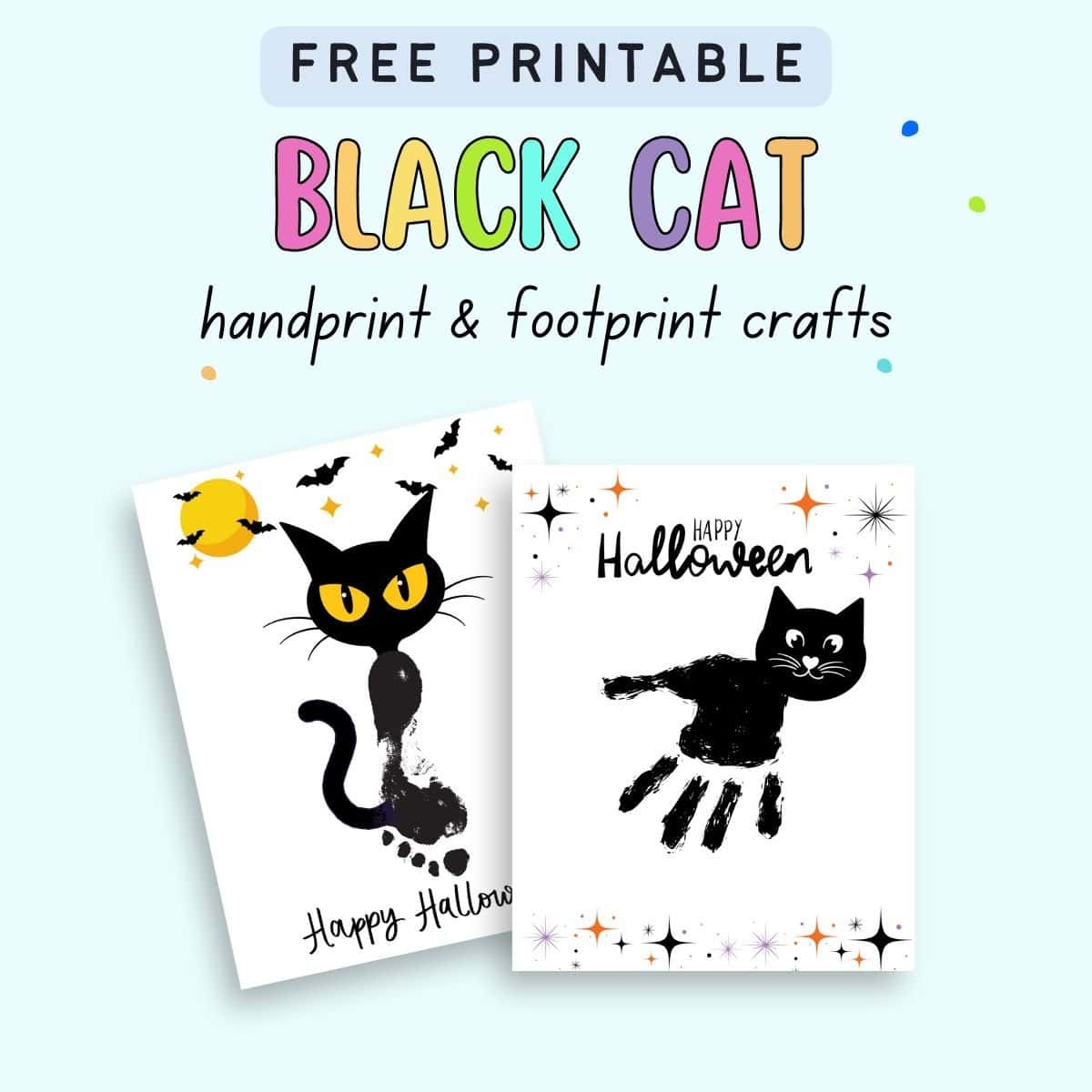 Free Printable Black Cat Handprint Craft The Artisan Life