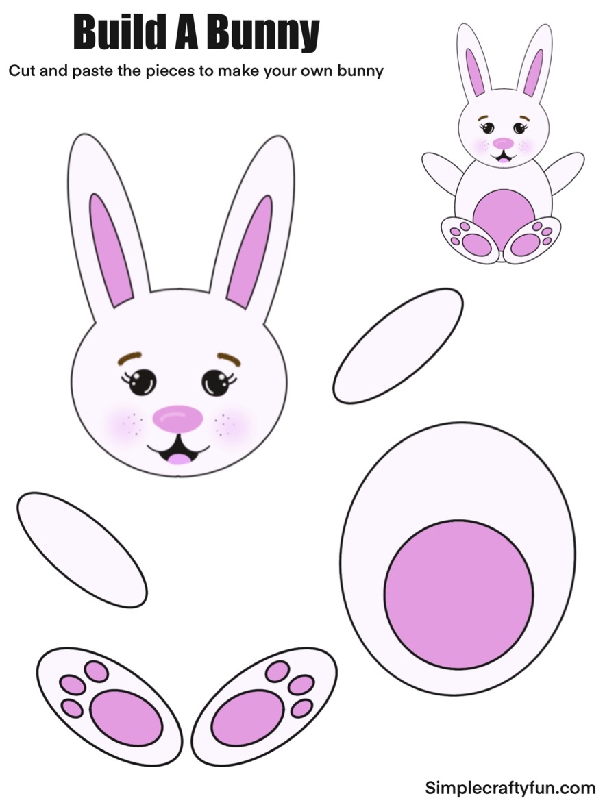 Free Printable Build A Bunny Craft For Kids 