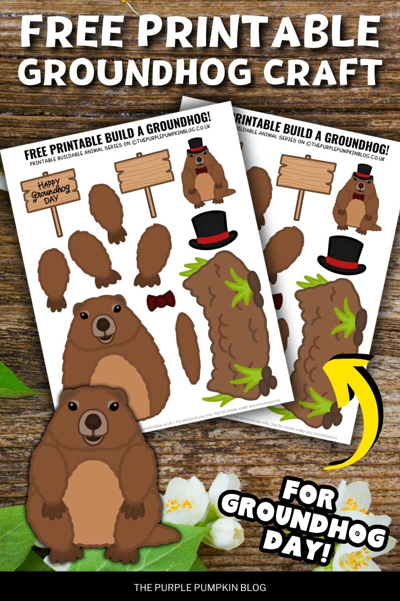 Free Printable Build A Groundhog Craft For Groundhog Day 