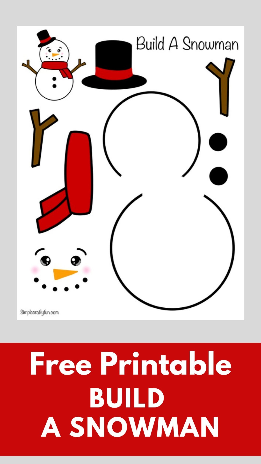 Free Printable Snowman Face Stencils