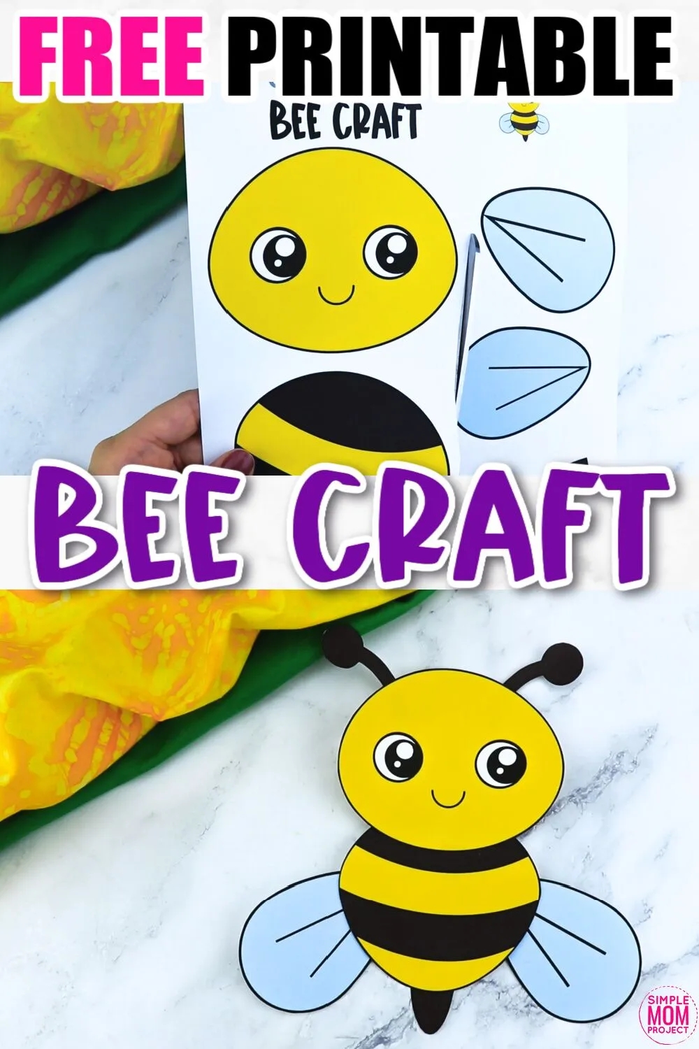 Free Printable Bumble Bee Craft Template Simple Mom Project