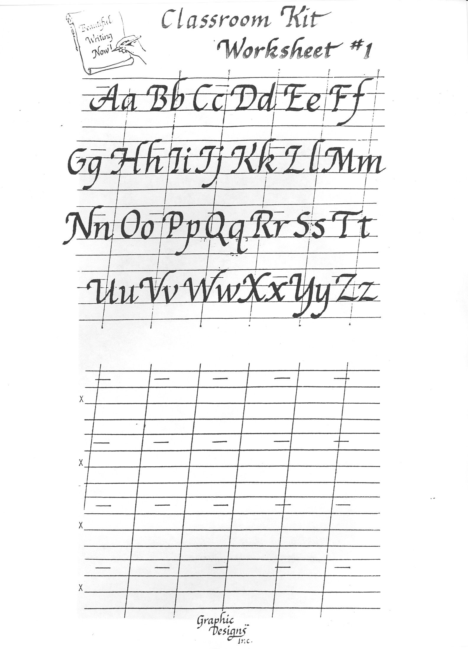 Free Printable Calligraphy Alphabet Practice Sheets Hand Worksheets Library