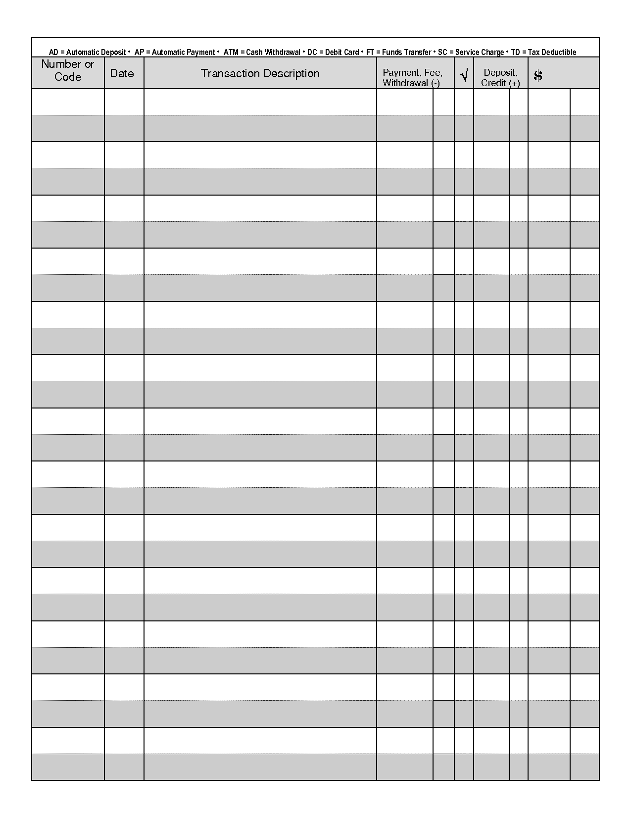 Free Printable Check Register Forms Download Free Printable Check Register Forms Png Images Free Worksheets On Clipart Library