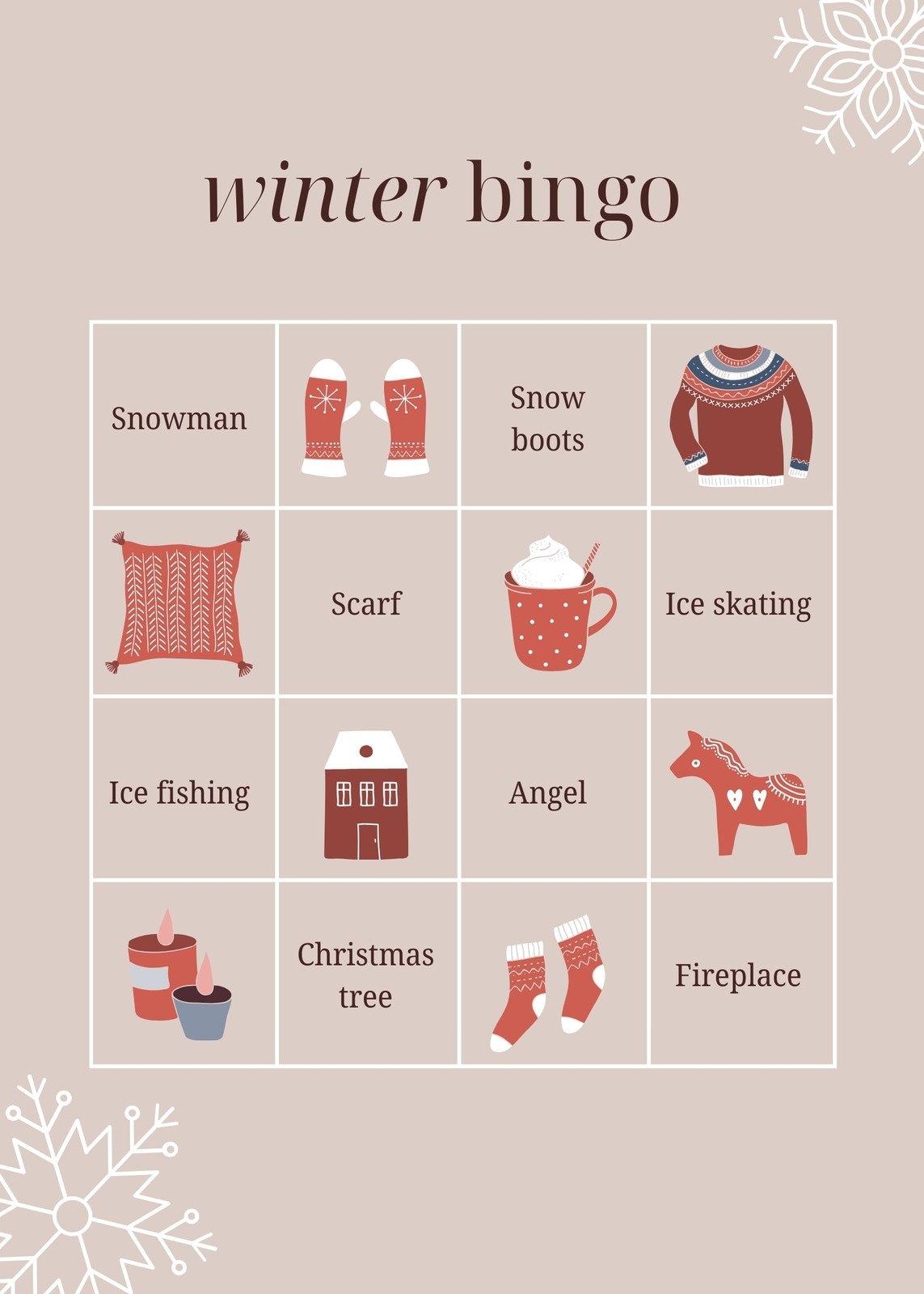 Free Printable Christmas Bingo Card Templates Canva