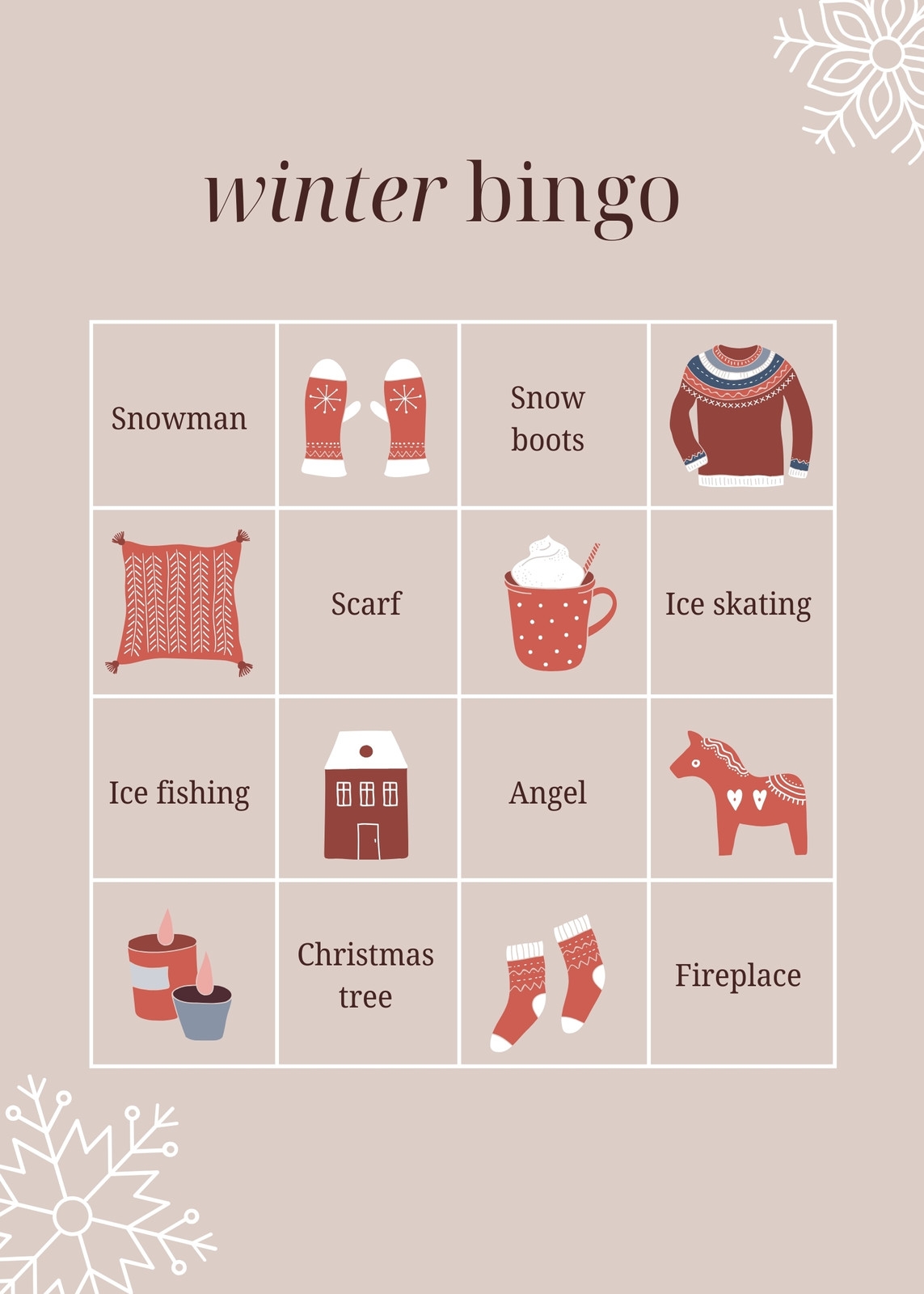 Free Printable Christmas Bingo Card Templates Canva
