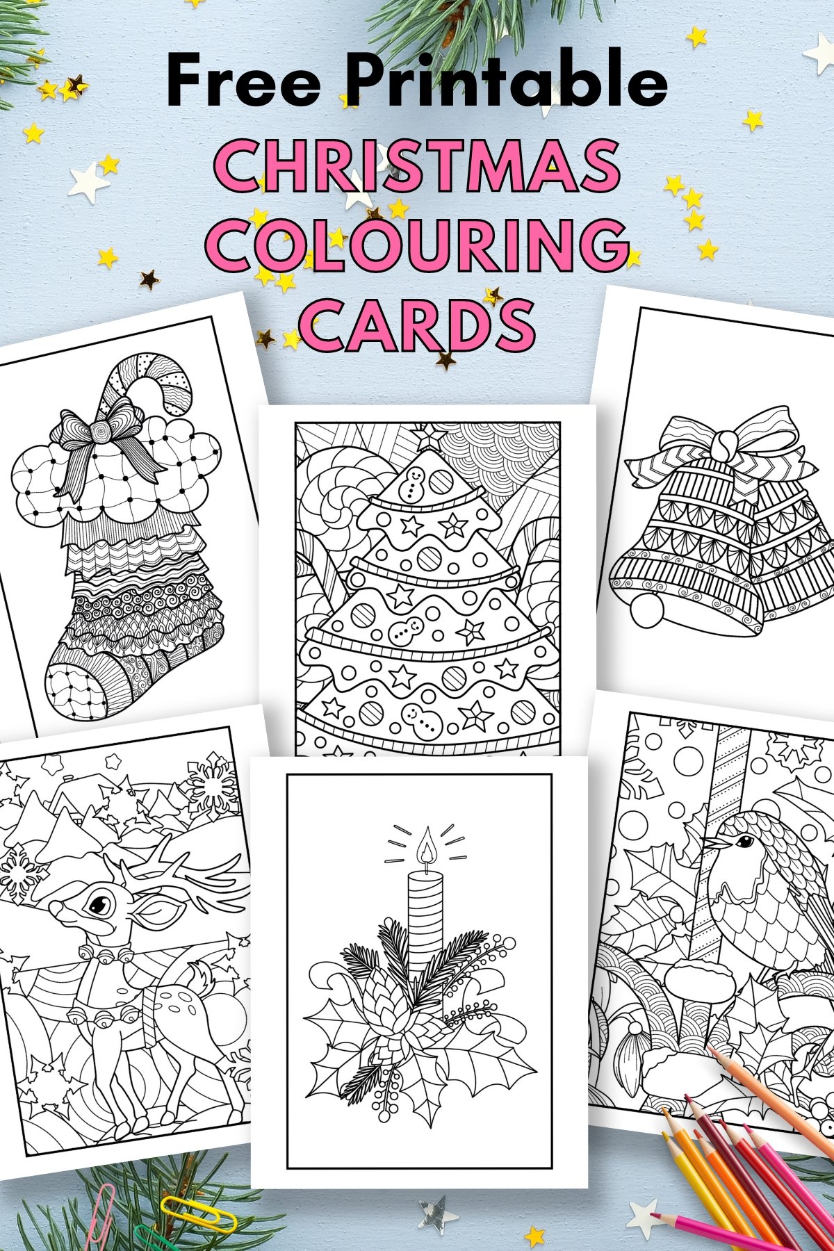 Free Printable Coloring Cards For Christmas