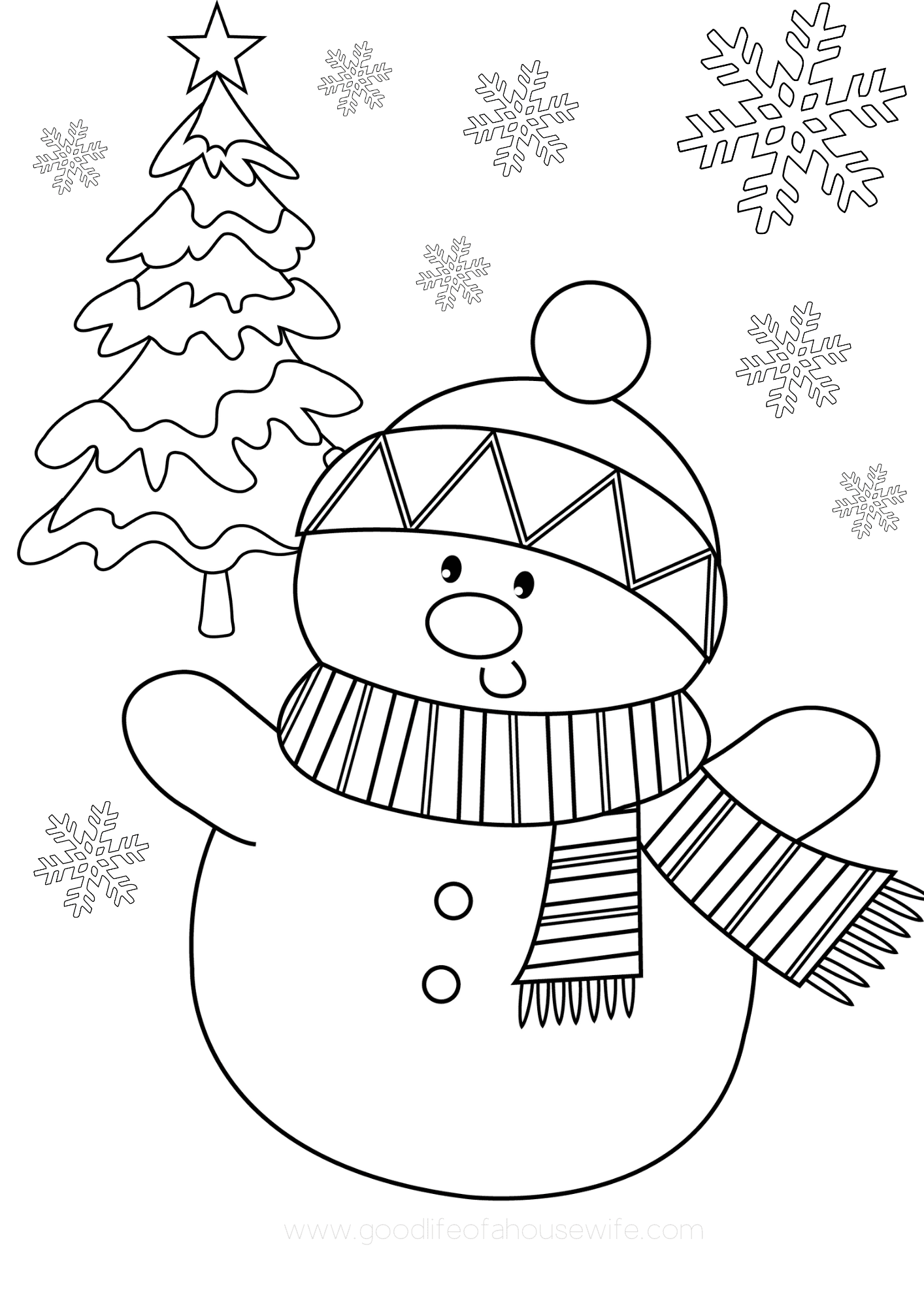 Free Printable Christmas Coloring Pages Easy Fun For Everyone 