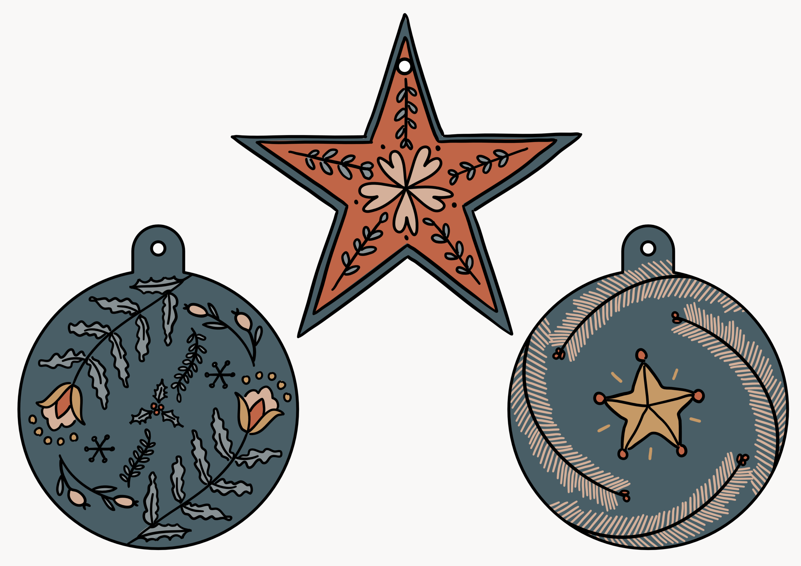 FREE Printable Christmas Decorations Work Over Easy