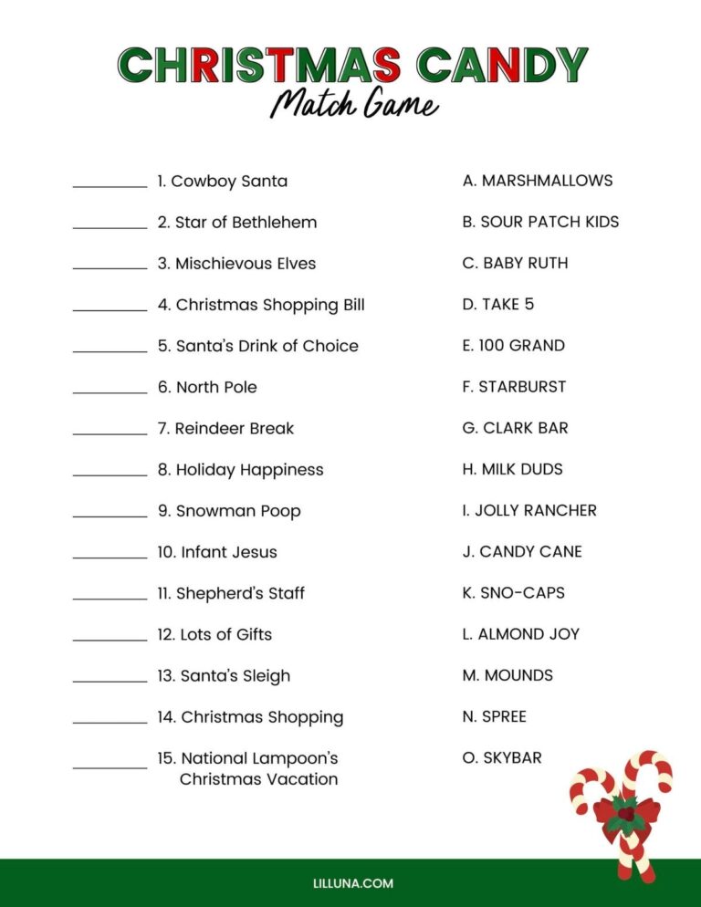 FREE Printable Christmas Games 4 FREEBIES Lil Luna