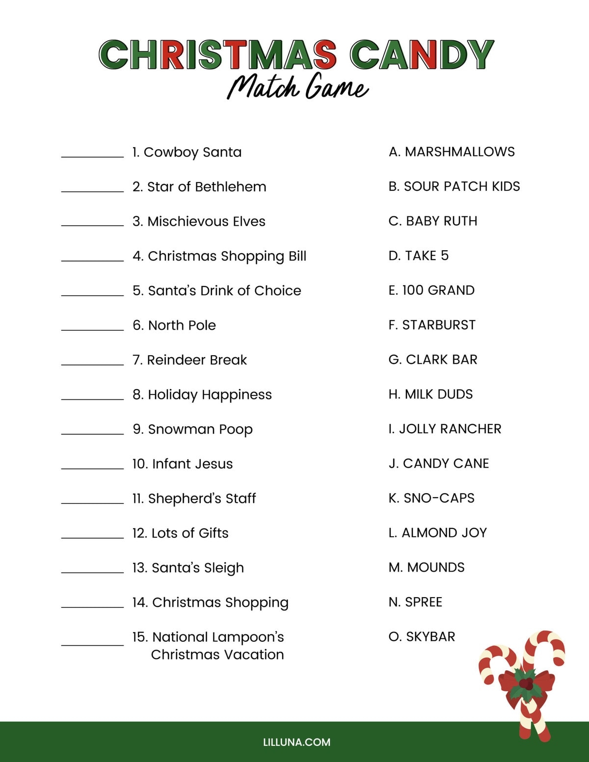 FREE Printable Christmas Games 4 FREEBIES Lil Luna Worksheets Library
