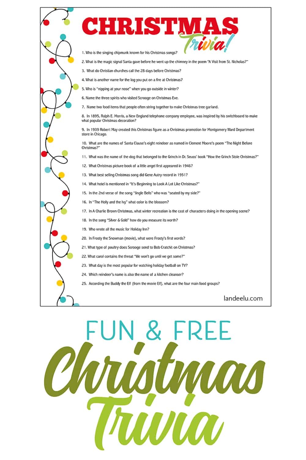 Free Printable Christmas Games With Answers For Adults Intentional Hospitality