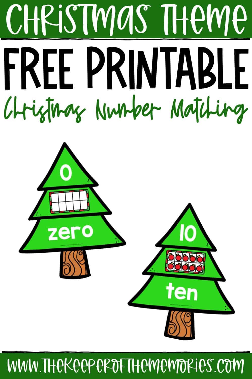 Free Printable Christmas Number Matching Activity The Keeper Of 