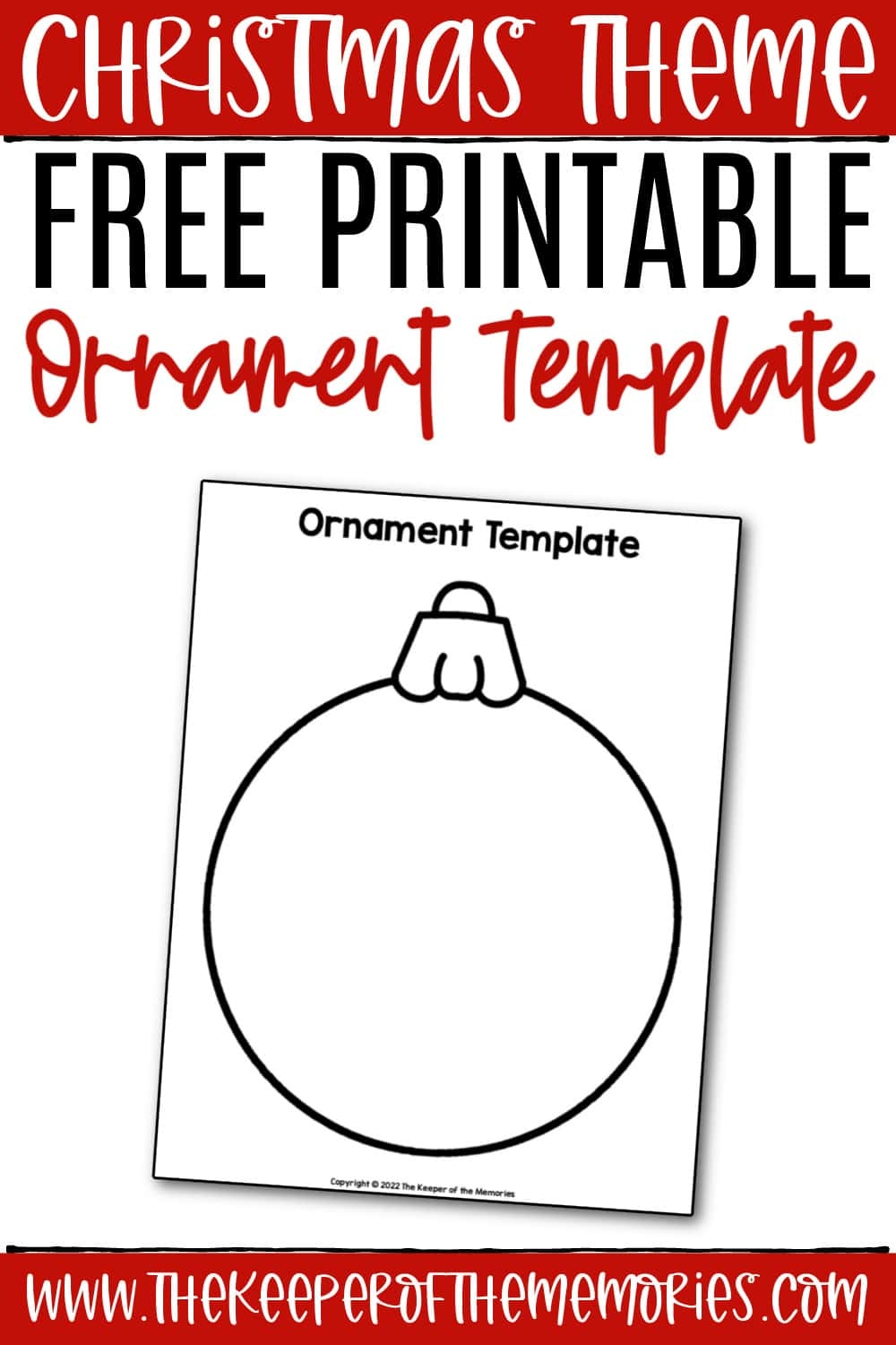 Christmas Ornament Template Free Printable