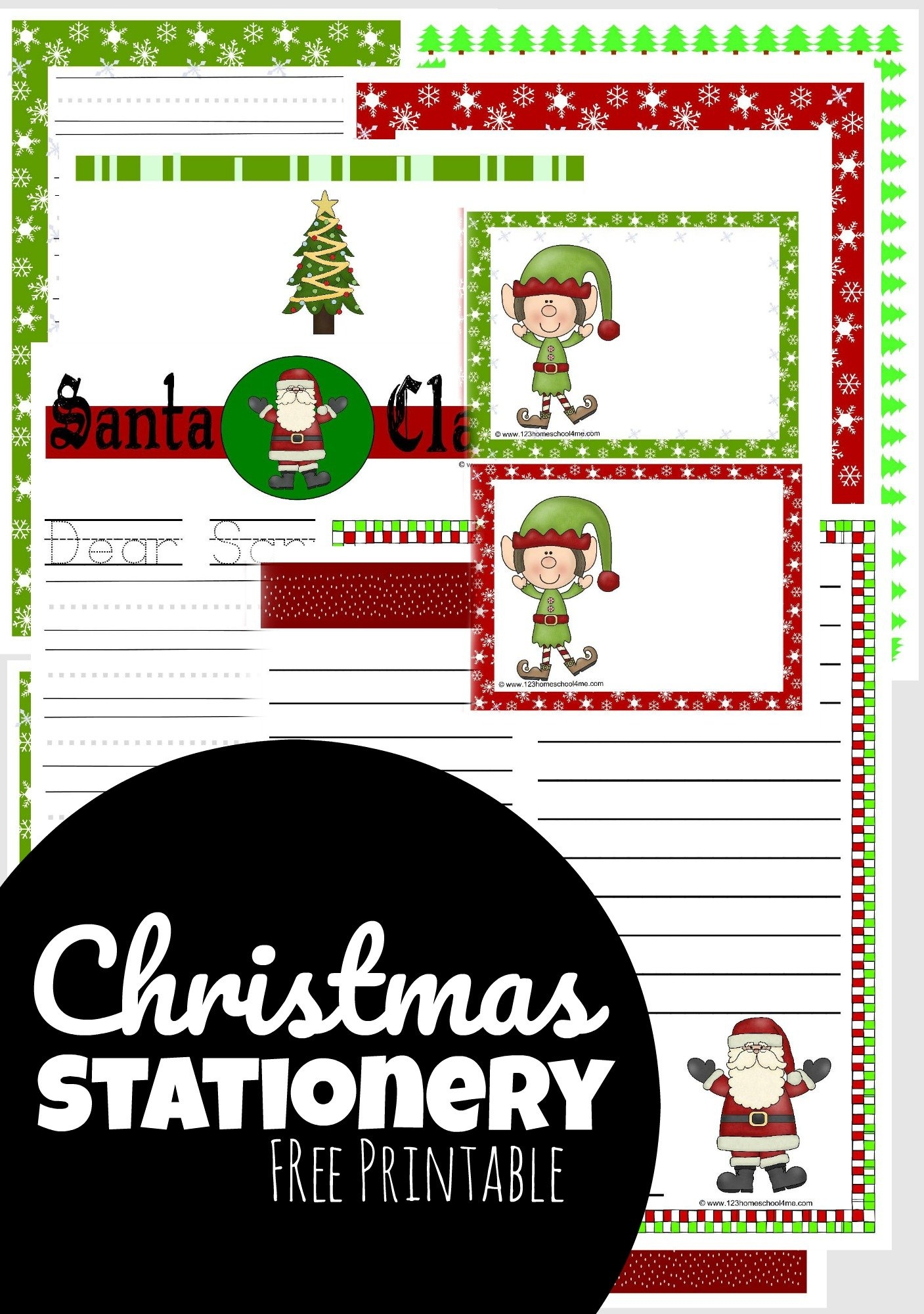 FREE Printable Christmas Stationery Worksheets Library