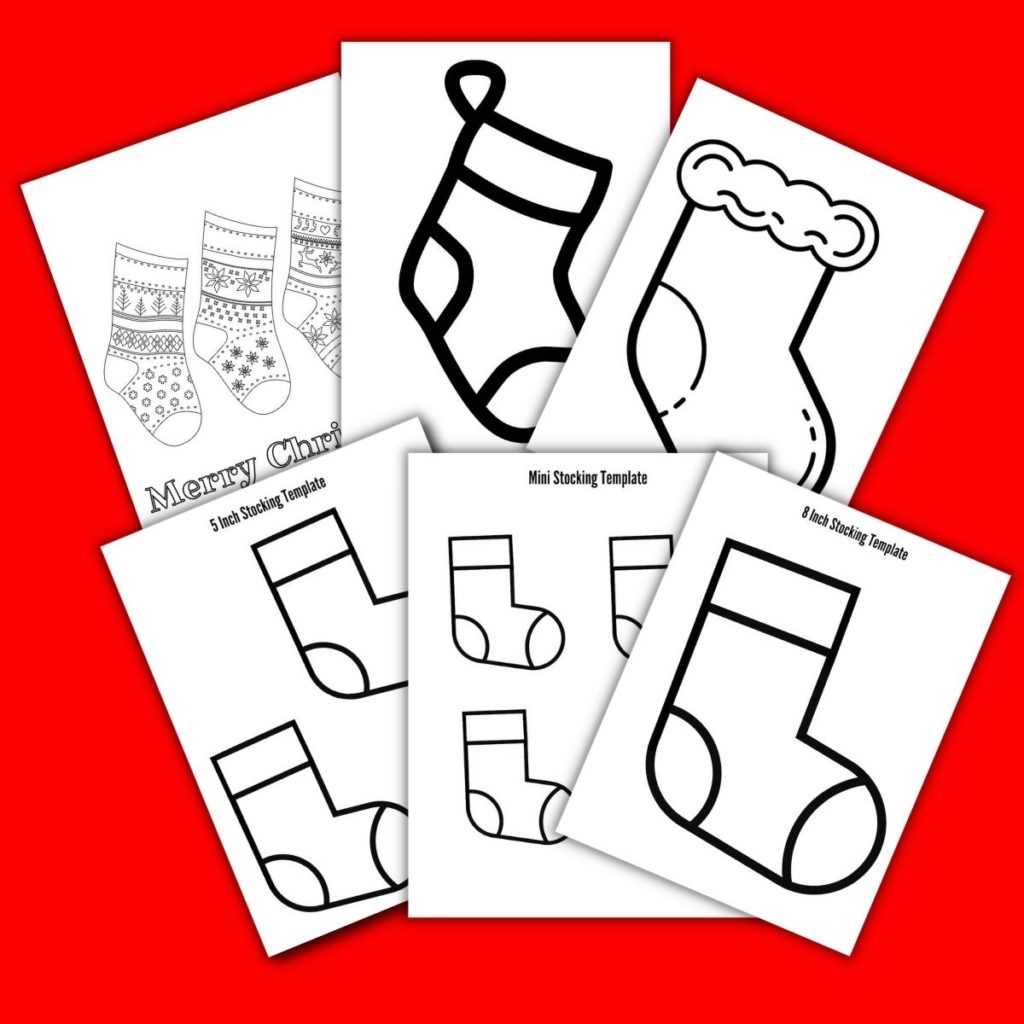 Free Printable Christmas Stocking Template U0026 Coloring PDFs Small And Mini Sizes OriginalMOM