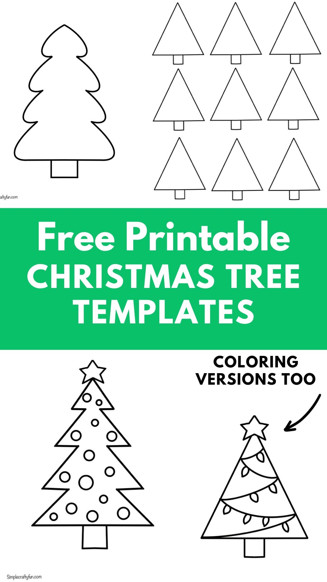 Christmas Tree Template Printable Free