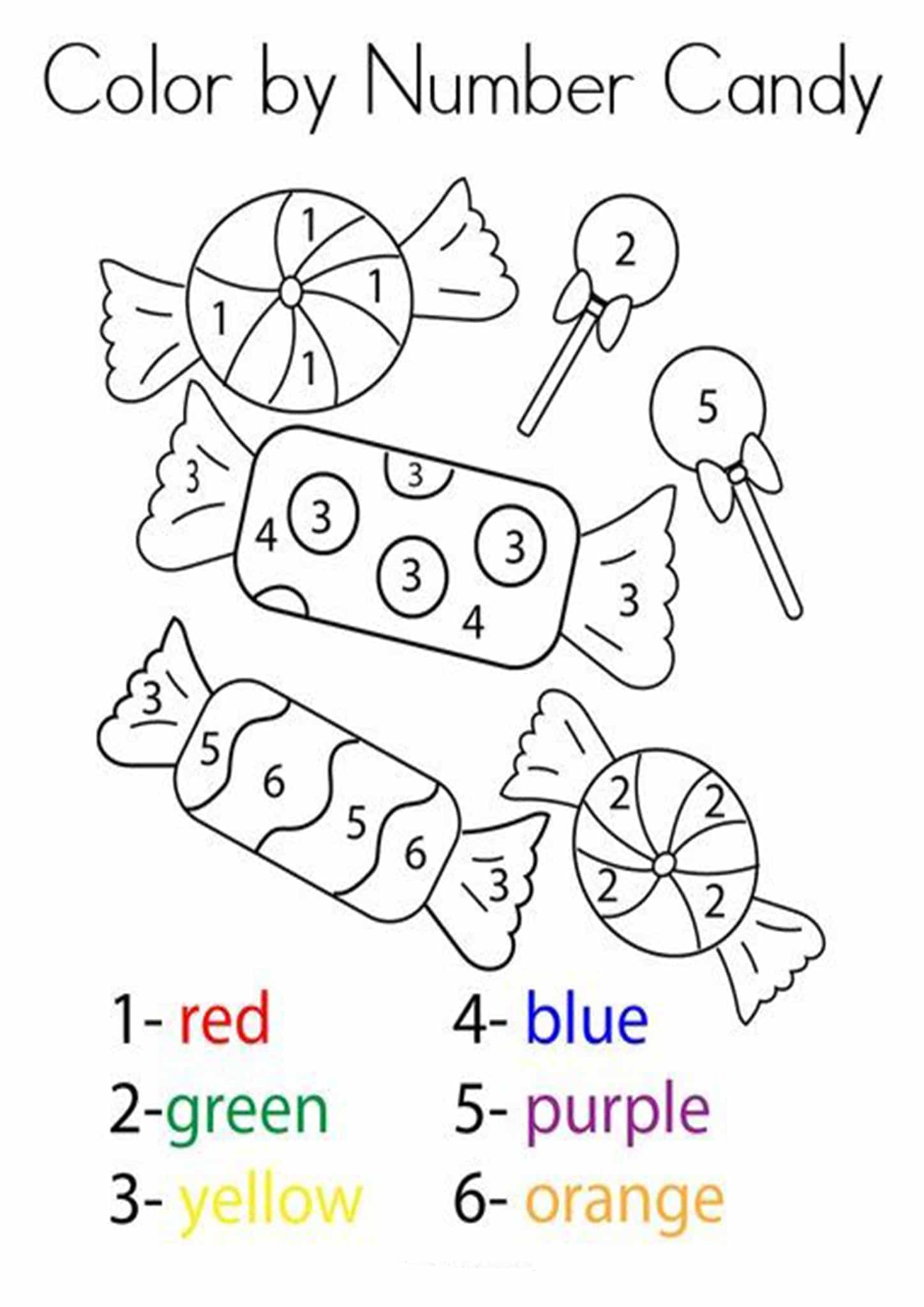 Free Preschool Color By Number Printables