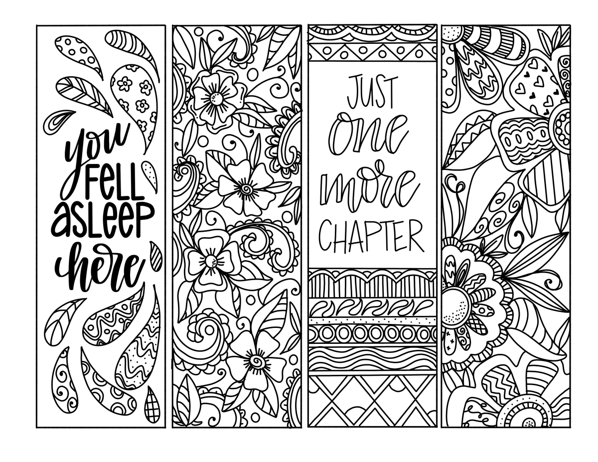 Free Printable Coloring Bookmarks Amy Latta Creations Worksheets Library