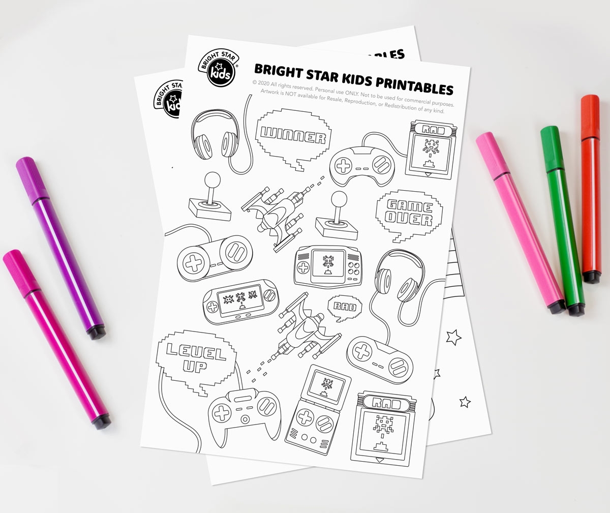 Free Printable Coloring Pages Video Games Bright Star Kids USA
