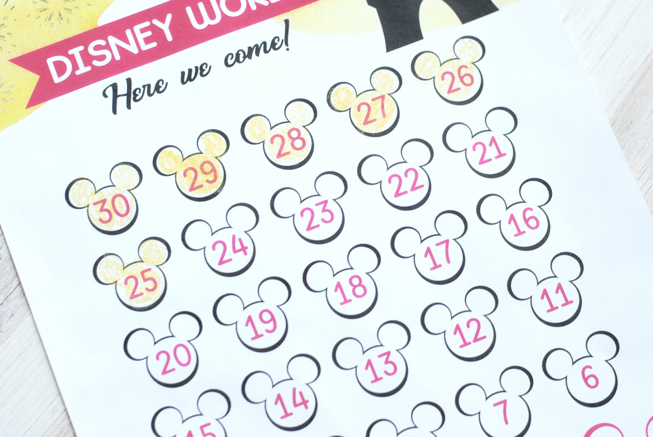 Countdown Calendar Printable Free
