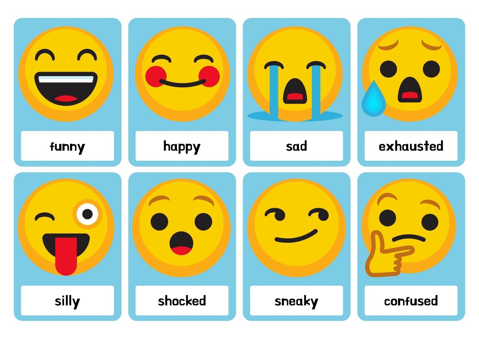 Emotions Cards Printable Free