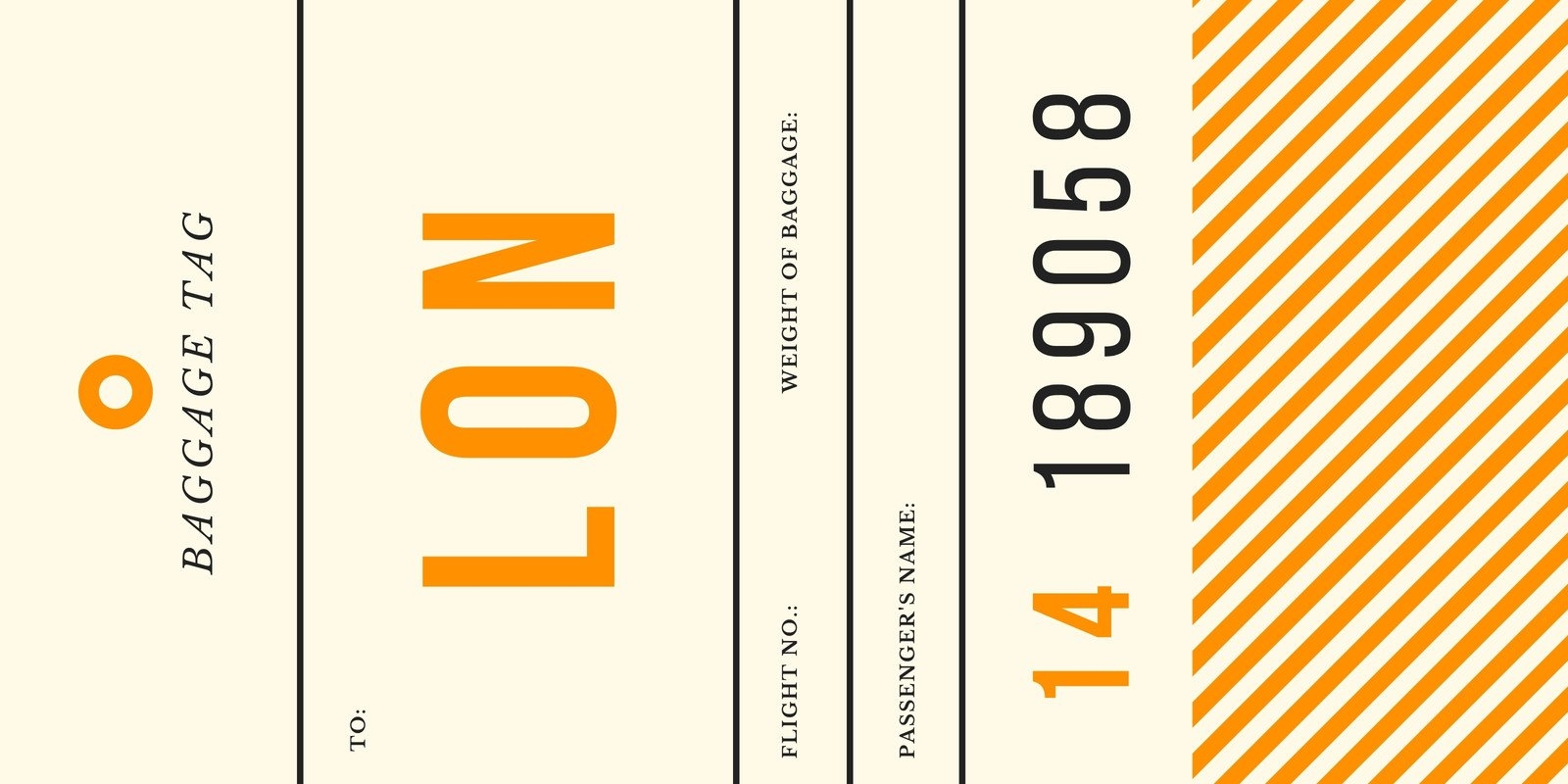 Free Printable Luggage Tag Template Word