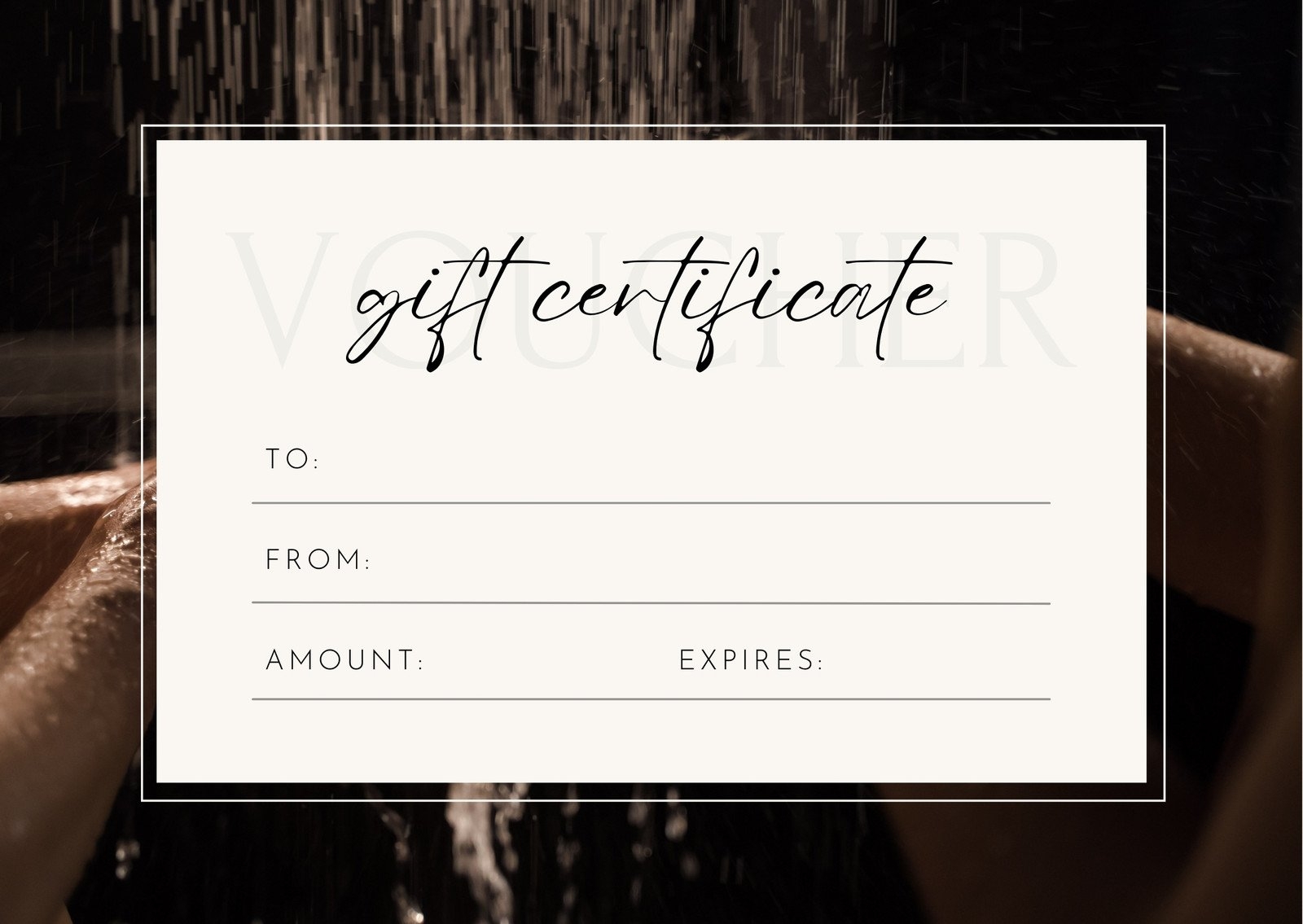 Free Printable Customizable Spa Gift Certificate Templates Canva