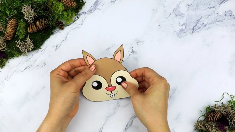 Free Printable Cut And Paste Squirrel Craft For Kids Simple Mom Project