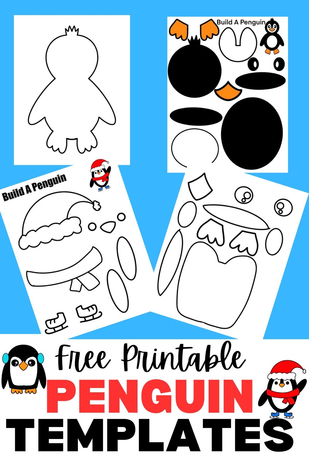 Free Printable Cute Penguin Template For Kids 