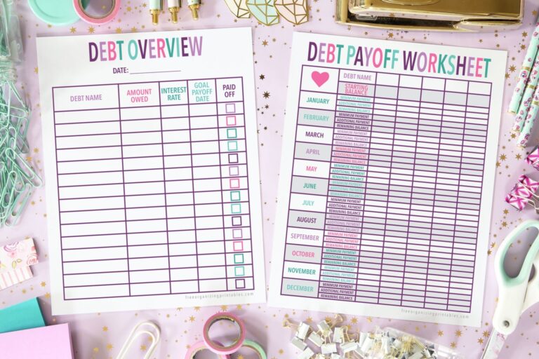 Free Printable Debt Payoff Planner Free Organizing Printables