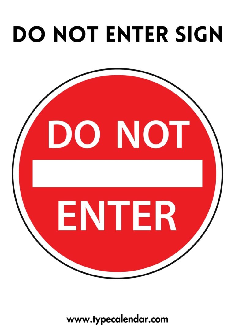 Free Printable Do Not Enter Sign Templates PDF Word Example