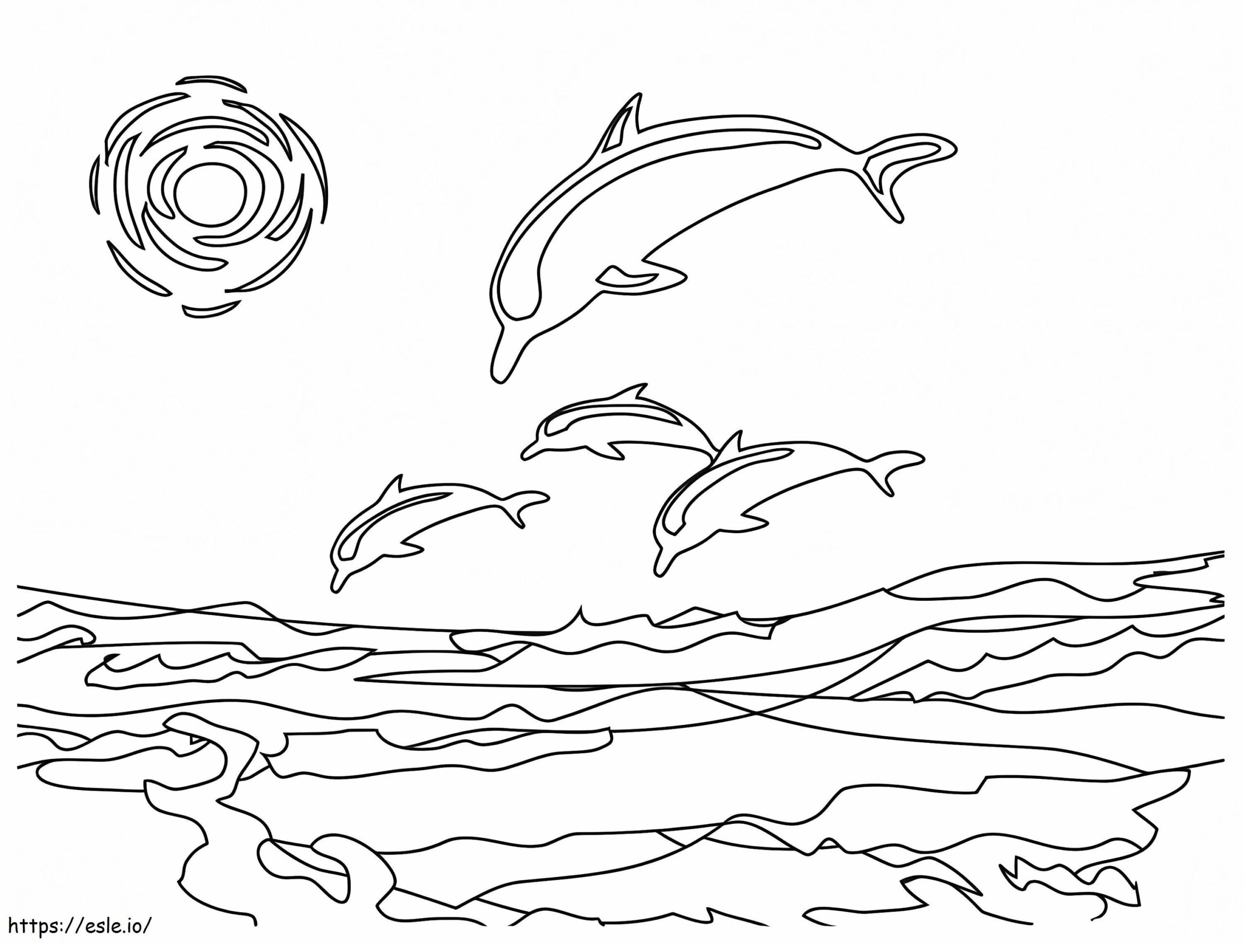 Free Printable Dolphin Coloring Pages