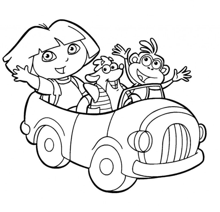 Free Printable Dora The Explorer Coloring Pages For Kids Worksheets Library
