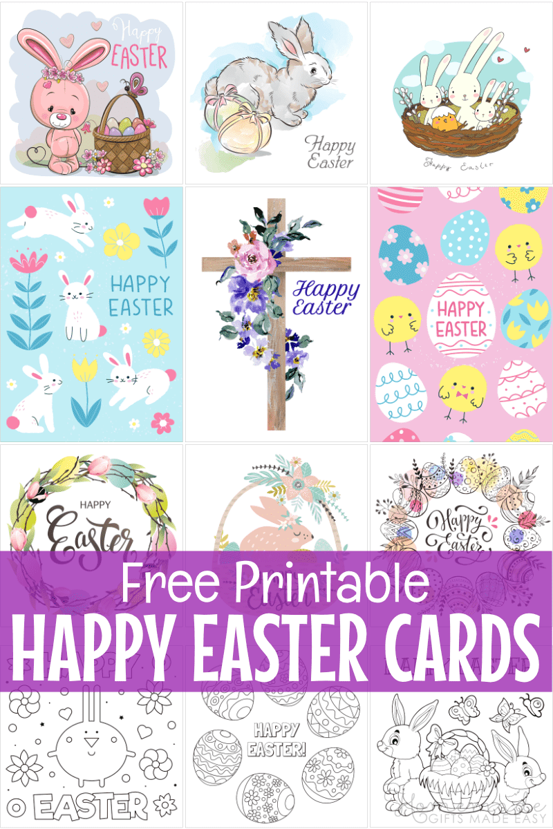 Free Printable Easter Cards U0026 Easter Card Templates To Color