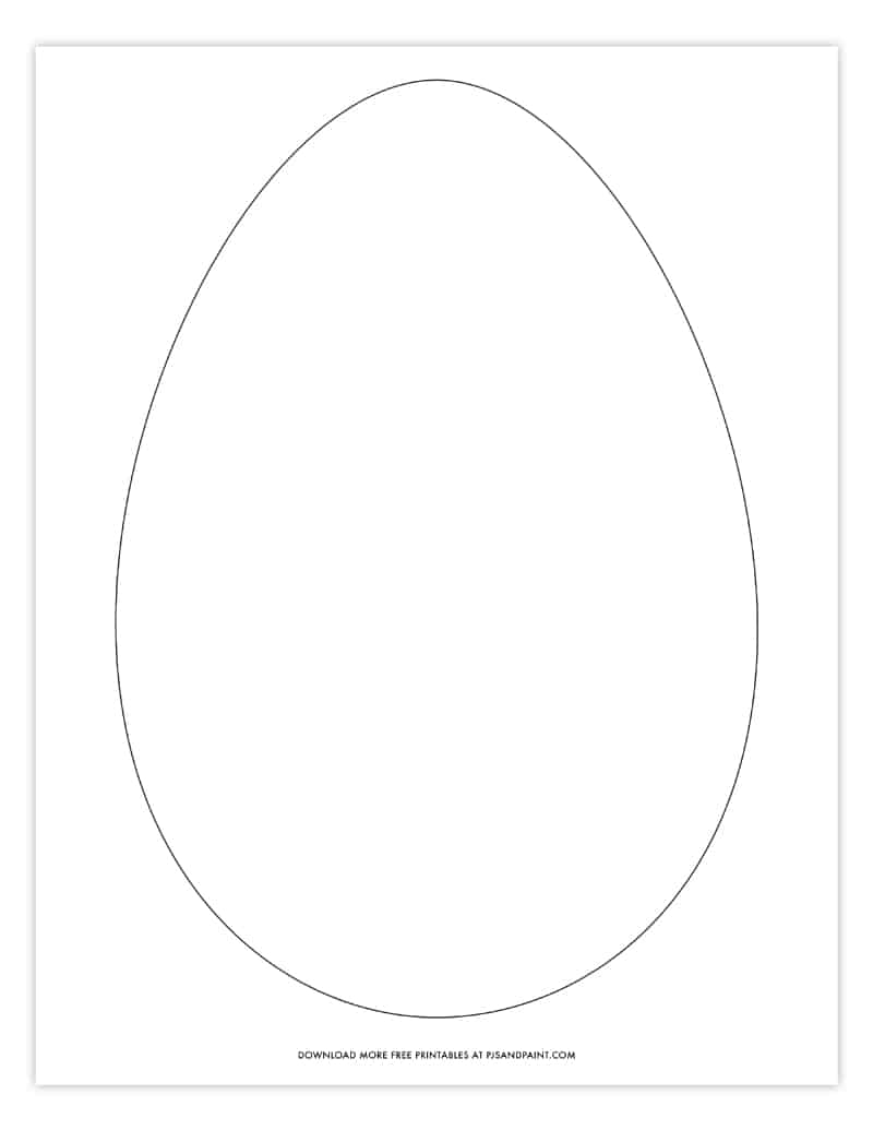 Free Printable Egg Shape Template