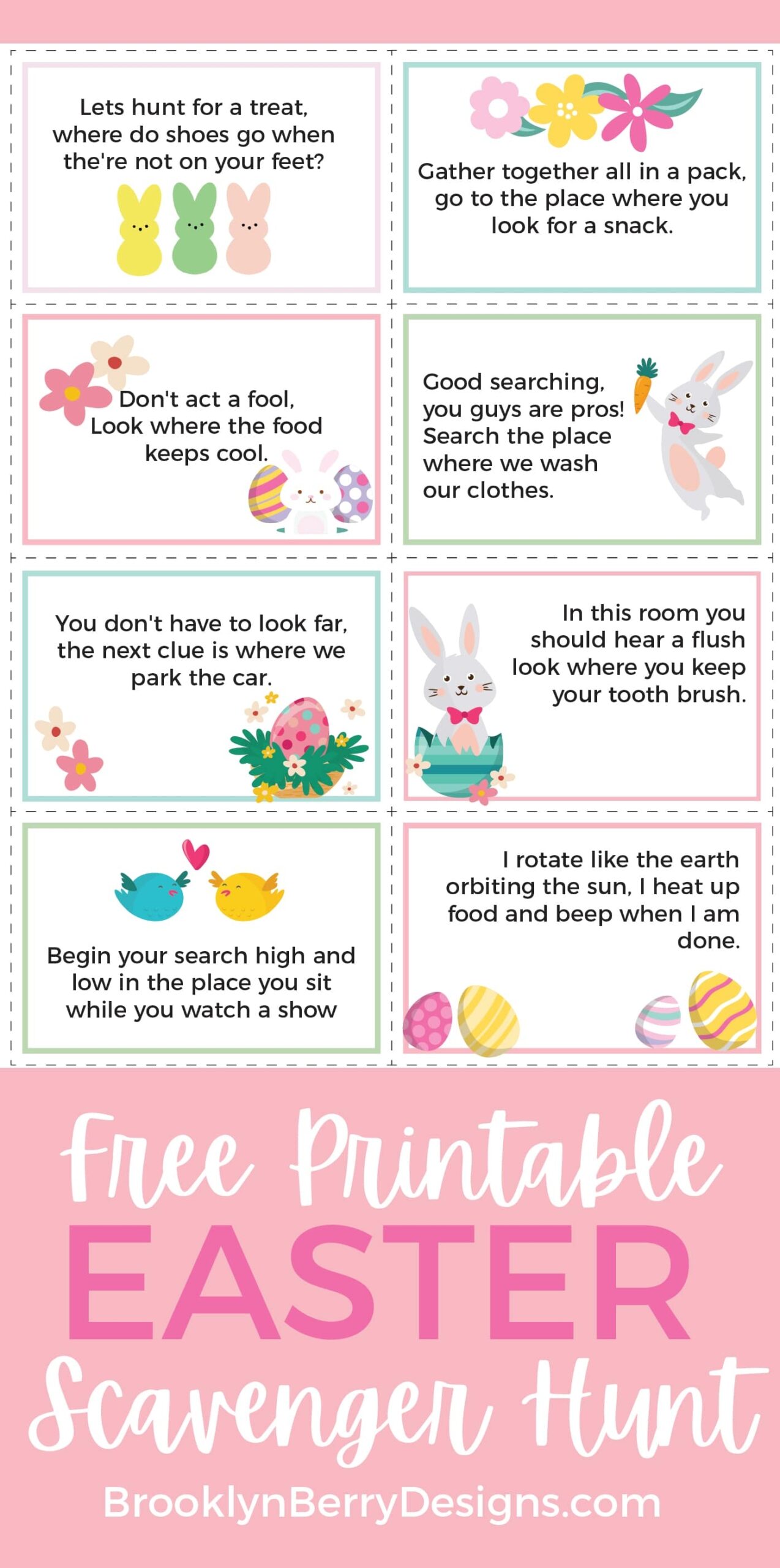 Free Printable Easter Scavenger Hunt Brooklyn Berry Designs